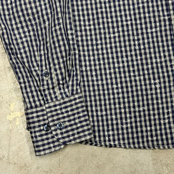 ETRO Milano Dress Shirt Check / Paisley Made in Italy Cotton 15 1/2 Medium - Picture 4 of 8